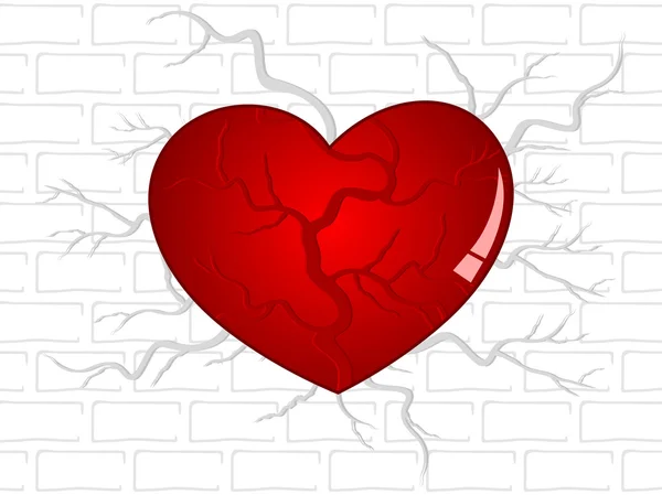 Résumé fond de coeur brisé pour la Saint-Valentin . — Image vectorielle