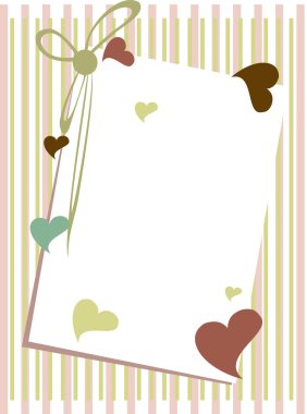 Vector illustration of a greenting card with blank note clipart