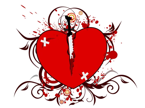 Векторная иллюстрация сломанной формы сердца . — стоковый вектор