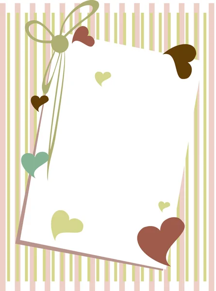 Illustration vectorielle d'une carte de vœux avec note vierge — Image vectorielle