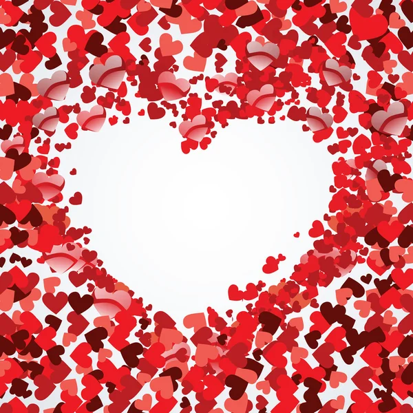 Illustrazione vettoriale di uno sfondo a forma di cuore per San Valentino — Vettoriale Stock