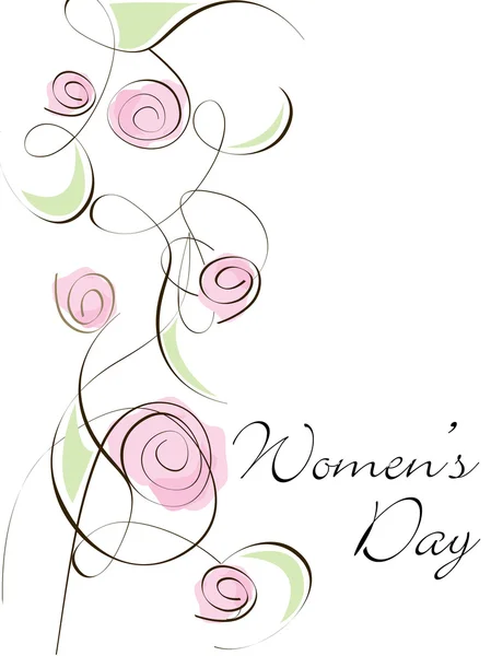 Μια όμορφη κάρτα της ημέρας και το χώρο των γυναικών για το κείμενό σας. — Διανυσματικό Αρχείο
