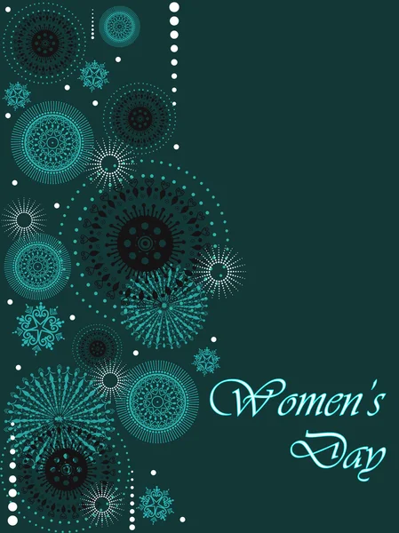 Una hermosa tarjeta del Día de la Mujer y espacio para su texto . — Archivo Imágenes Vectoriales