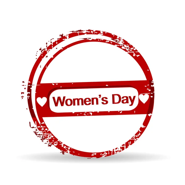 Ilustración vectorial de un sello de goma para el Día de la Mujer . — Vector de stock