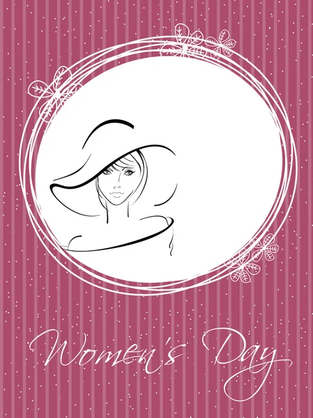 A beautiful Greeting card design for women's Day. — Stock Vector