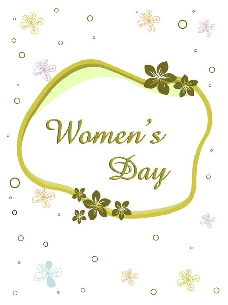 Un beau design de carte de vœux pour la Journée des femmes . — Image vectorielle