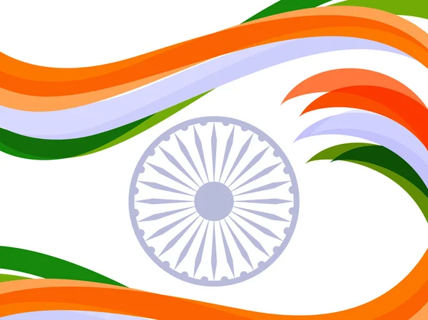 Векторная иллюстрация волн индийского трио цвета на белой изоле — стоковый вектор