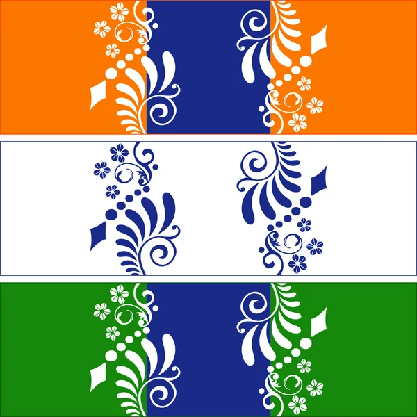 Streszczenie z Indii tricolor. Ilustracja wektorowa. — Wektor stockowy