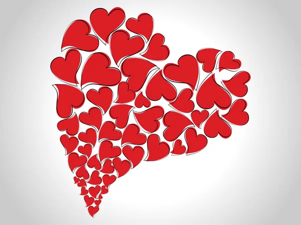 Belle forme abstraite de coeur pour la Saint-Valentin et d'autres — Image vectorielle