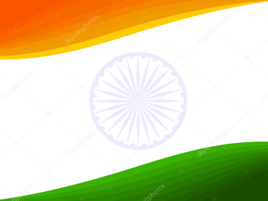 Vector illustration of an Indian National Flag.