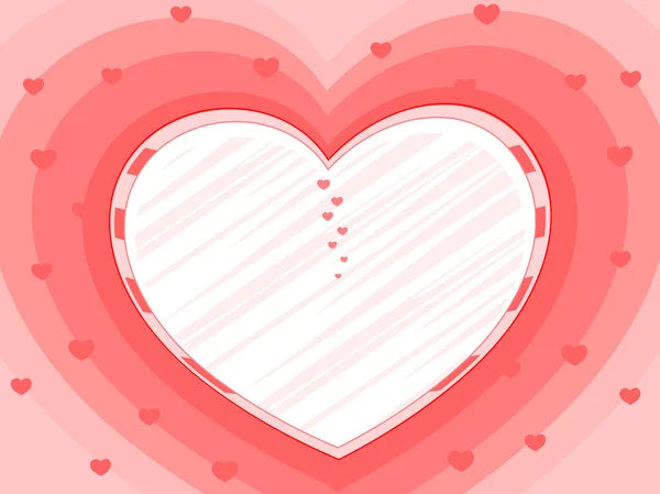 Розовый фон с декоративным сердцем и копировальное пространство. Векторное заболевание — стоковый вектор