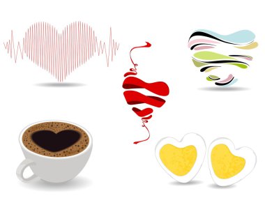 A set of different types of valentine elements. Valentines Day. clipart