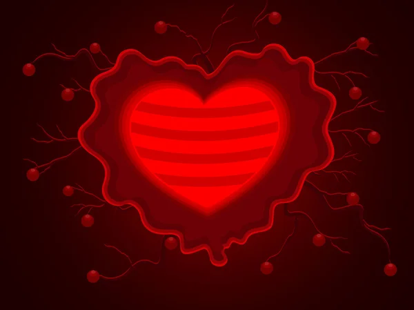 Vector illustration of beautiful decorative heart shape. — Stock Vector