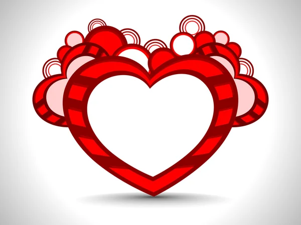 Forma decorativa del cuore con spazio di copia per il testo. Vettore illustrativo — Vettoriale Stock