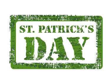 St patrick's day için benzersiz lastik damga. vektör çizim.