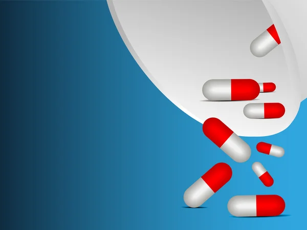 Vektor-Illustration des medizinischen Hintergrunds mit Pille. — Stockvektor