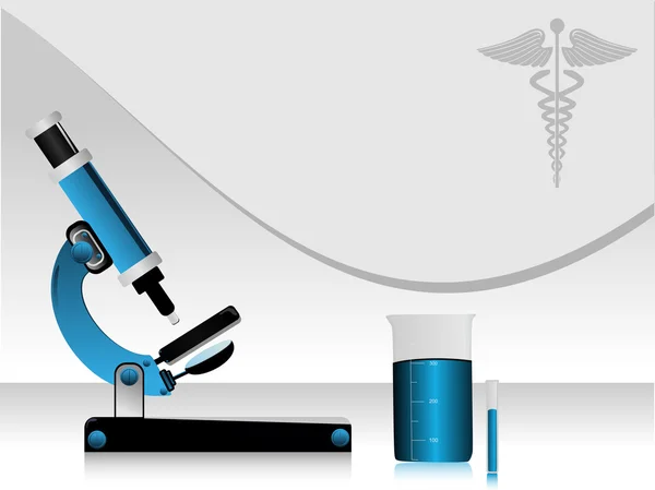 Vektor högteknologiska läkarvetenskapen abstrakt bakgrund, med mikro — Stock vektor