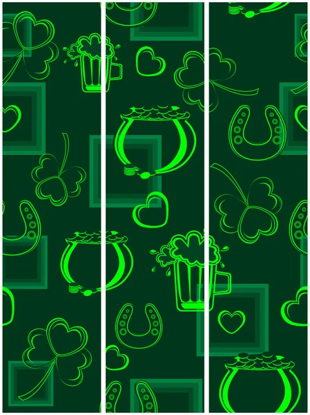 A seamless background or tags for st. patrick's day. vector — Stock Vector