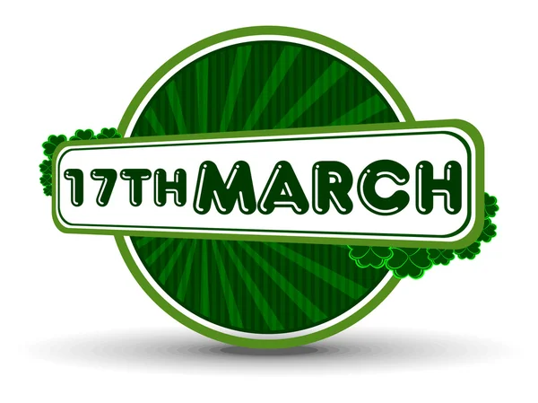 Een unieke partij met 17 maart voor St. Patrick de dag. Vector — Stockvector