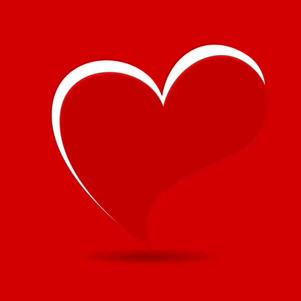 Een mooie valentine card in rode achtergrond. — Stockvector