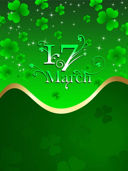Vector shiny background for St. Patrick's Day. — Stock Vector