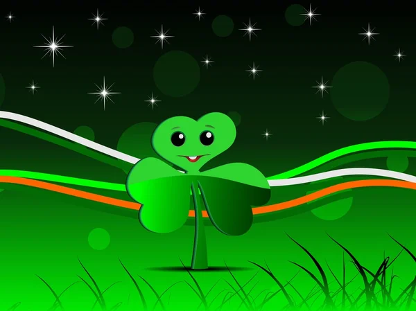 Desene animate frunze de shamrock pentru St. Patrick 's Day . — Vector de stoc