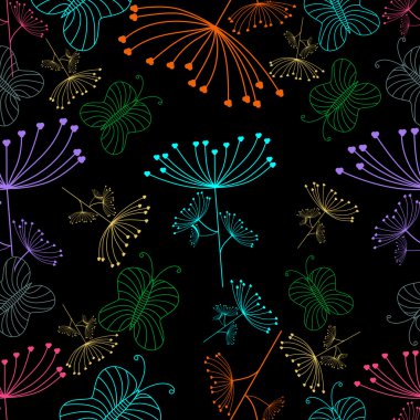 Vector Seamless floral pattern. clipart