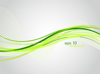 Green wave abstract background. clipart