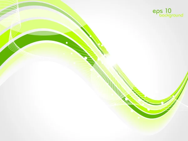 Green wave abstract background. — Stock Vector