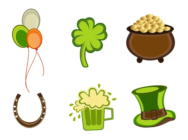 St.Patrick barátait nap symbols.vector illusztráció. — Stock Vector