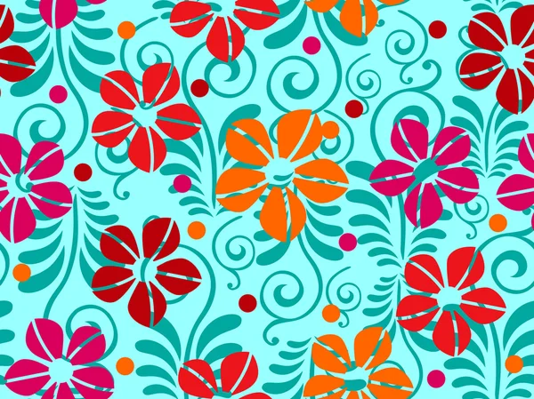 Abstract seamless pattern with flowers. vector — Stock Vector