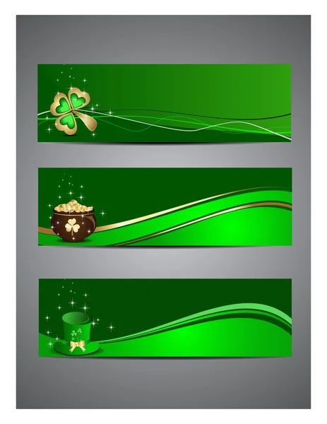 Abstract, A set of headers for St. Patrick's Day. — Stock Vector