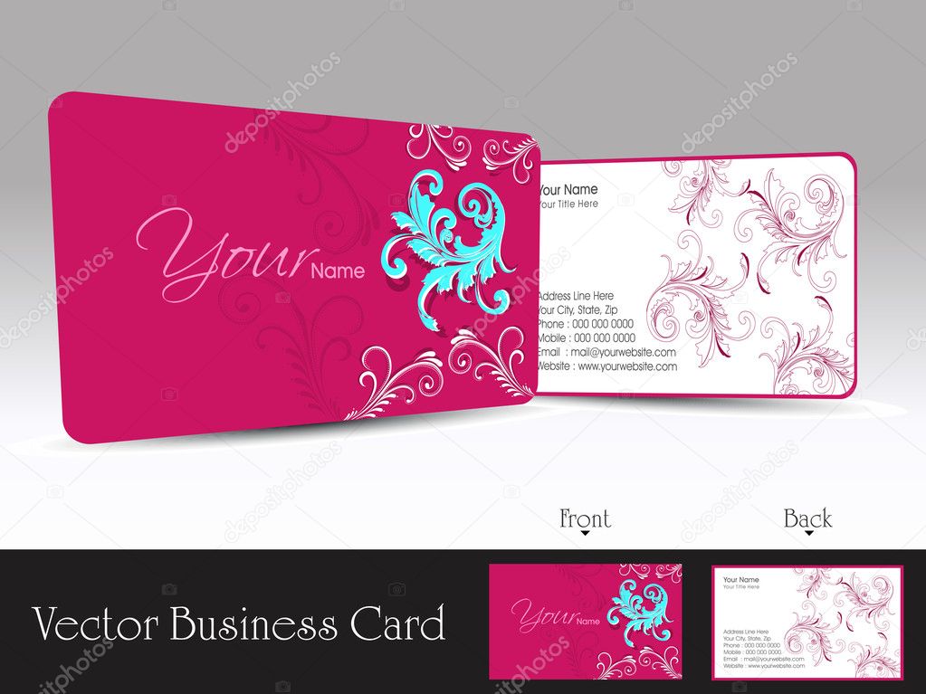 Business card set. Vector.