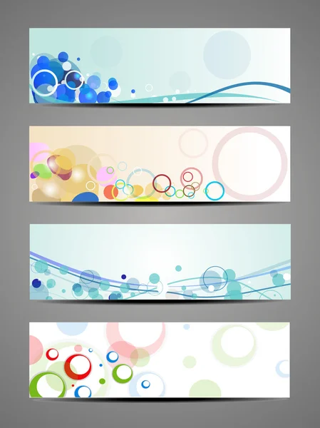Abstract decorative vector header set pack. — Stock Vector