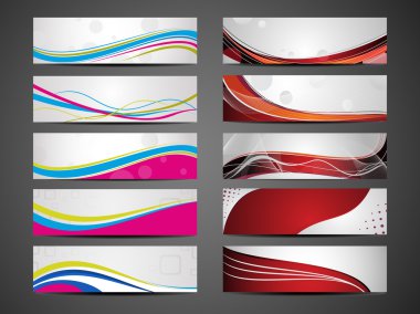 Diffrent collection of abstract headers. clipart