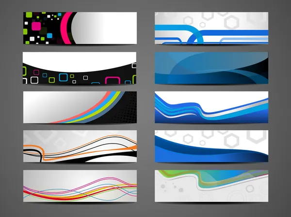 Diffrent collection of abstract headers. — Stock Vector