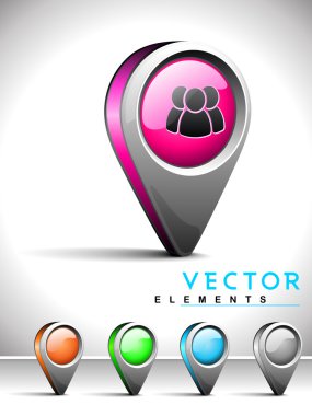 Internet web 2.0 icon with web users symbol. clipart