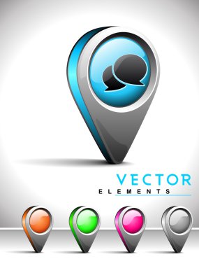 Internet web 2.0 icon with messanger symbol. clipart