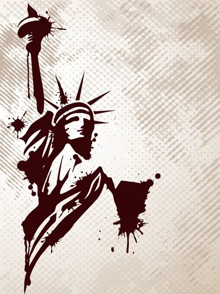 Statue de la liberté. illistration vectorielle . — Image vectorielle