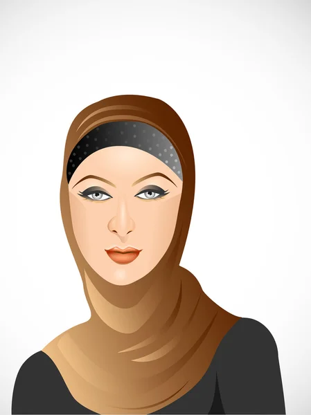 Schöne muslimische Mädchen 1. — Stockvektor