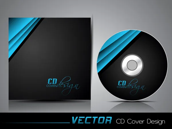 Gevouwen glanzende lint cd-cover, voor meer visitekaartje van dit type — Stockvector