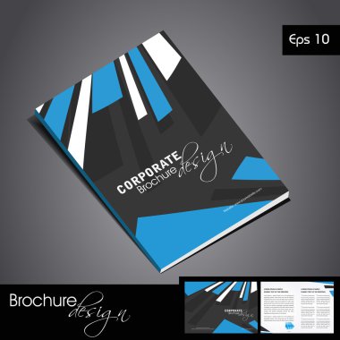 Vector corporate brochure design. clipart