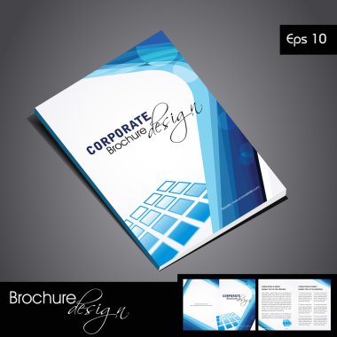 Vector corporate brochure design. clipart