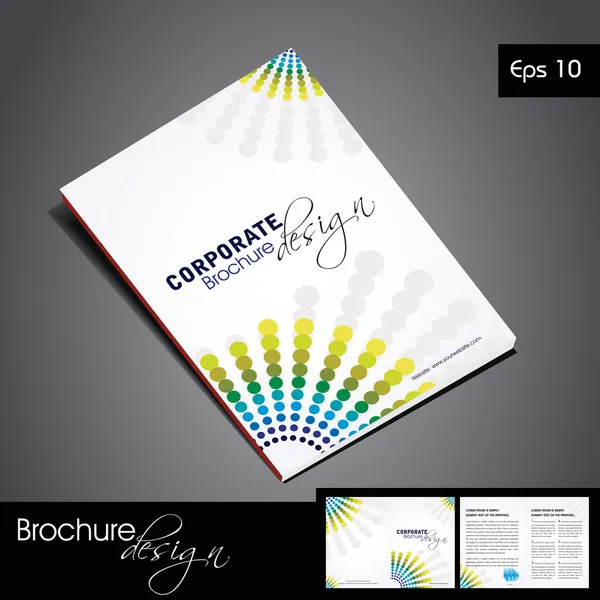 Vector corporate brochure design. — Stock Vector