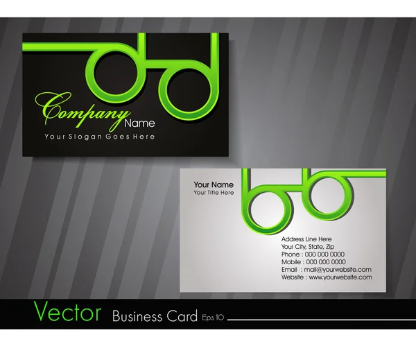 Conjunto de tarjetas de visita corporativas vectoriales . — Vector de stock
