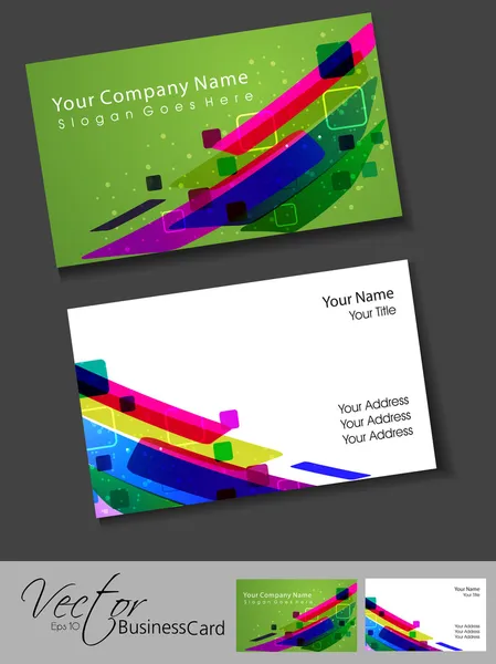 Vektor Corporate Visitenkarte Set. — Stockvektor