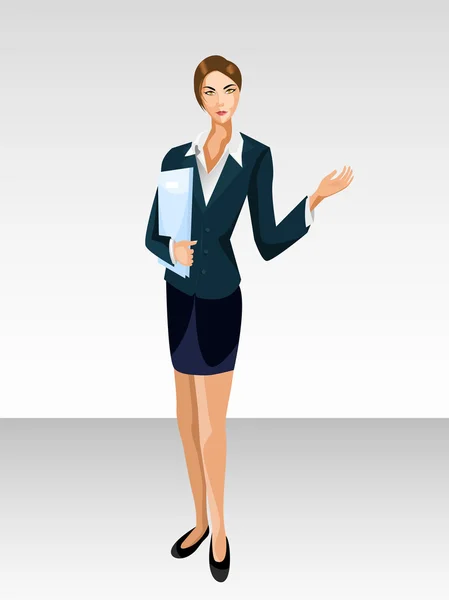 Illustration vectorielle d'une femme d'affaires - 2 . — Image vectorielle