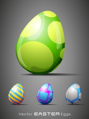 Vector illustration of colorful eggs. clipart