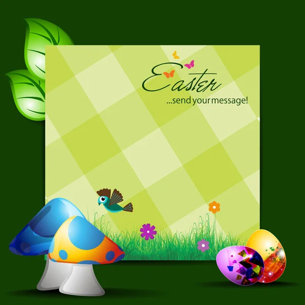 Illustrazione vettoriale di auguri, gift card o banner per Happy E — Vettoriale Stock