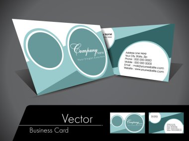 Vector illustration of business card in vintage style. clipart